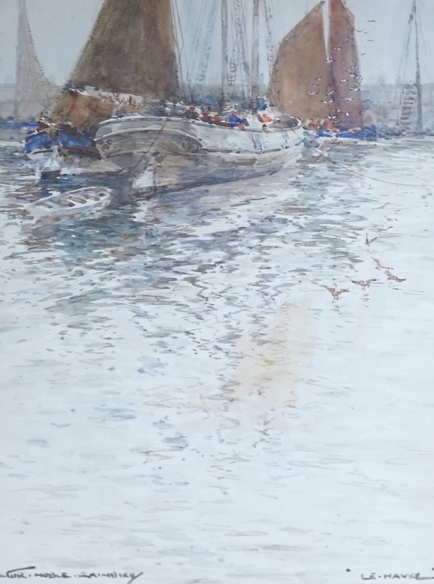 Victor Noble Rainbird (1887-1936), watercolour, 'Le Havre', signed, 33 x 24.5cm